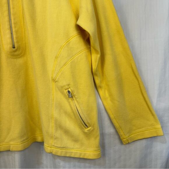 Tommy Bahama Nautical Yellow 1/2 Zip Pullover Sweater Cotton Stretch Coastal - Picture 3 of 11
